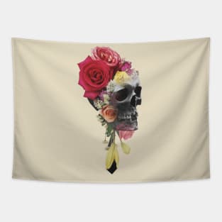 Floral Skull Tapestry