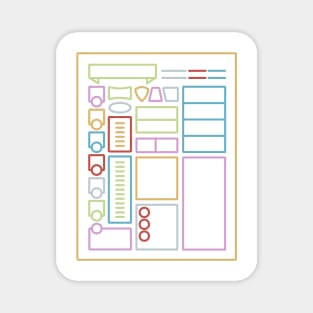 Minimal Character Sheet Magnet