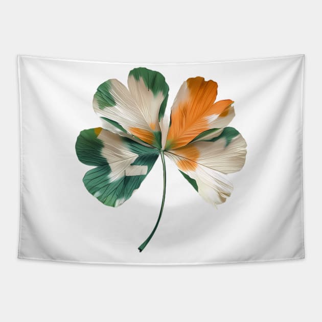 Irish four leaf shamrock Tapestry by VelvetEasel