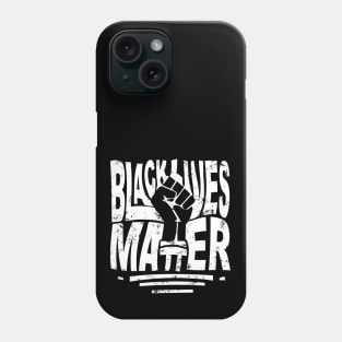 Black lives matter black support, black power fist Phone Case