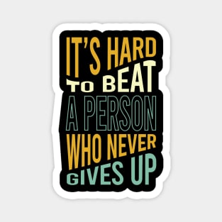 Marathon Saying Never Give Up Magnet