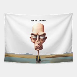 Parched American Politics: Navigating the Oasis of Unity in a Divided Nation on a light (Knocked Out) background Tapestry