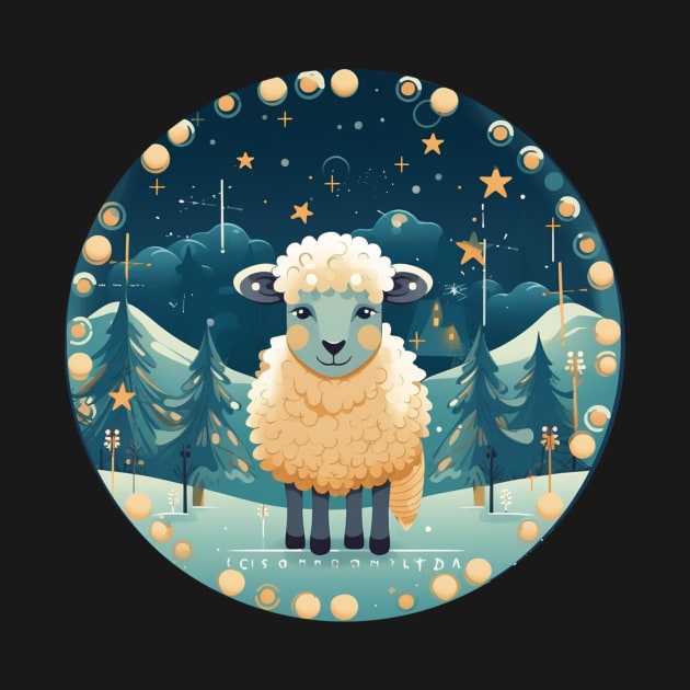 Sheep in Ornament, Love Farm Animals by dukito