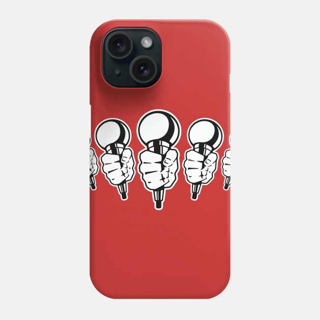 5 Mics Phone Case by BlackActionTeesOnDemand