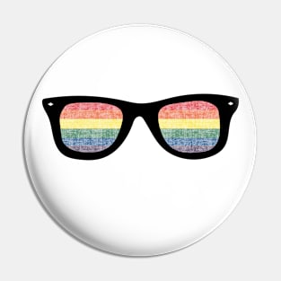 Pride Flag Sun Glasses Design Pin