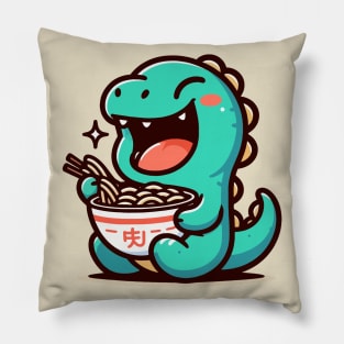 Adorable Dino and Ramen Pillow