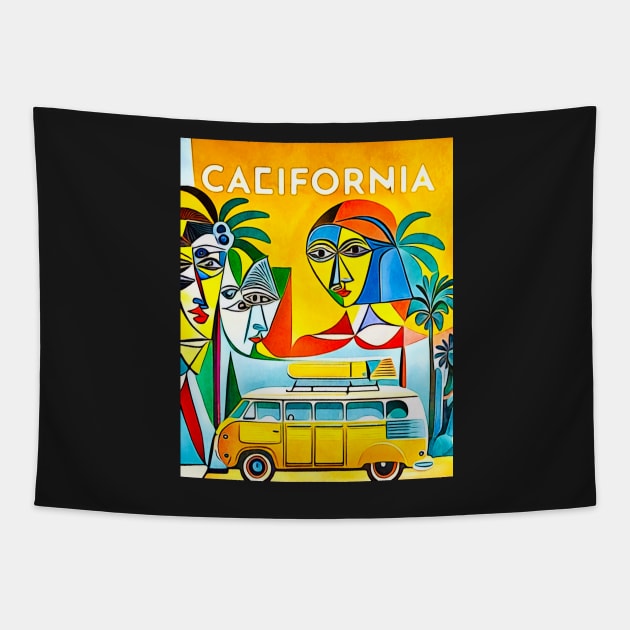 California, globetrotters Tapestry by Zamart20