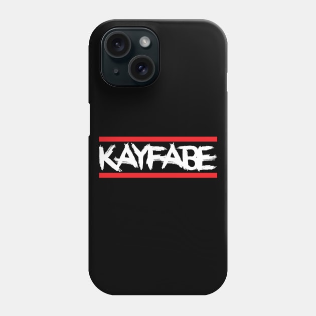 Kayfabe (white stacked lines) (Pro Wrestling) Phone Case by wls