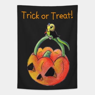 Green Trick or Keet (With Text) Tapestry