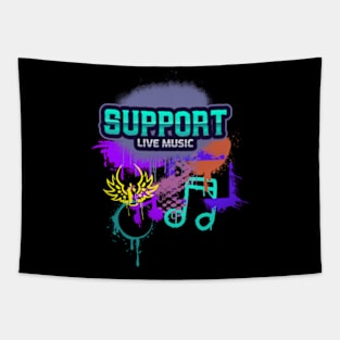 Music Suport Loud Live Music Tapestry