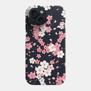 Cherry Blossom Pink and White Flowers Phone Case