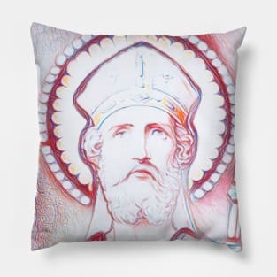 Anselm of Canterbury Portrait | Anselm of Canterbury Artwork | Line Art Pillow