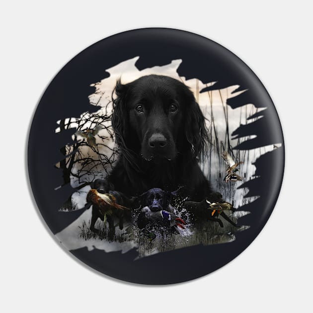 Black Golden Retriever Pin by German Wirehaired Pointer 