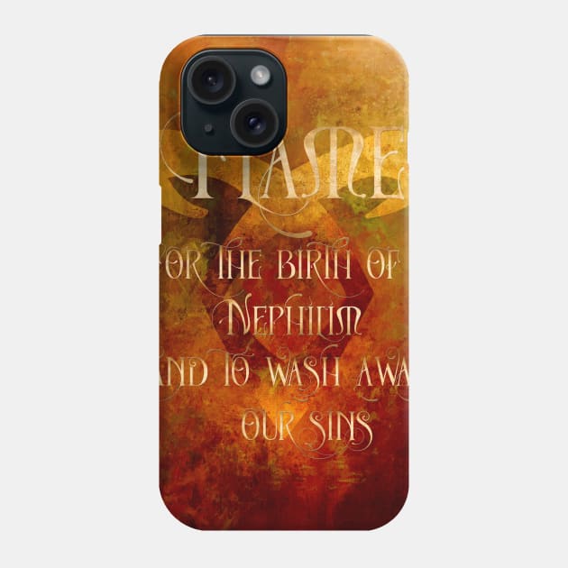 FLAME for the birth of a Nephilim. Shadowhunter Children's Rhyme Phone Case by literarylifestylecompany