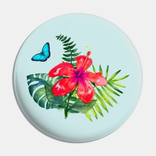 Tropical Hibiscus Pin