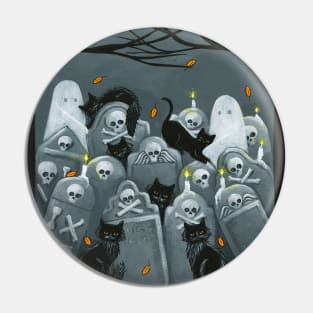 Cemetery Cats Pin