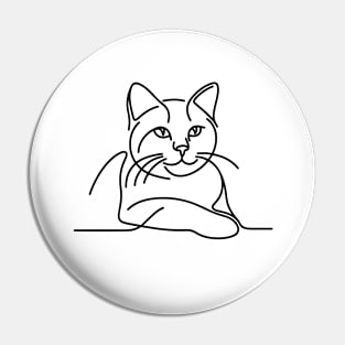 Cat line art black and white Pin