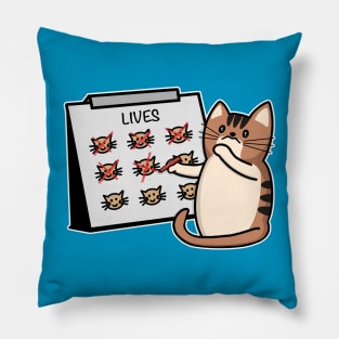 Nine Lives Cat Pillow