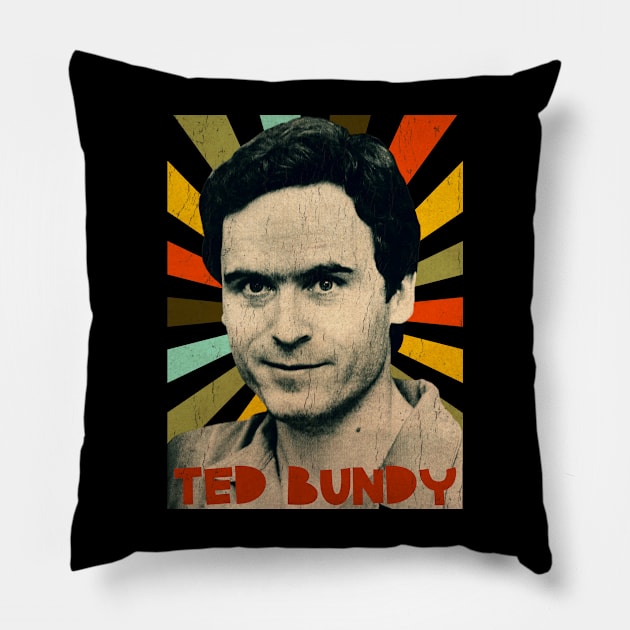 Ted Bundy Retro Vintage design Pillow by GekNdangSugih