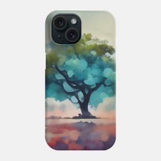 Trees in a Asian painting, pastel colors, abstract creative Phone Case