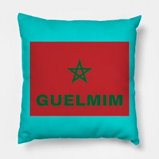 Guelmim City in Moroccan Flag Pillow