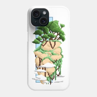 Pixel Landscape : Flying Rock Phone Case