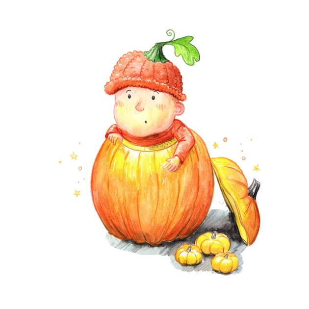 Baby Pumpkin by Vicky Kuhn Illustration