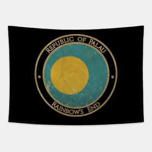 Vintage Republic of Palau Oceania Oceanian Flag Tapestry