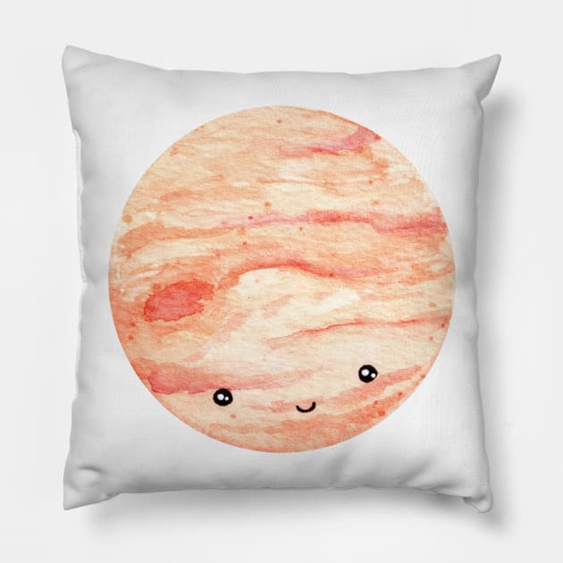 Jupiter cute planet Pillow by shoko