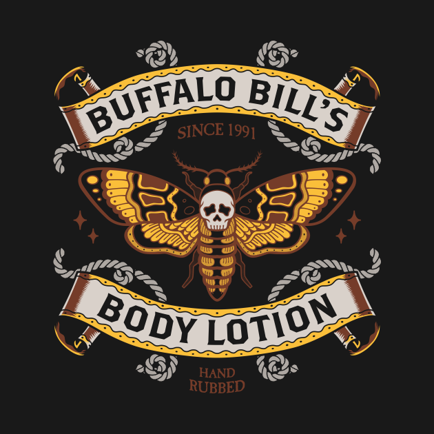 Discover Buffalo Bill's Body Lotion - Horror Movie - Distressed Vintage Tattoo - Silence Of The Lambs - T-Shirt