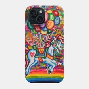 Flying Rainbow Balloon Horse Dream Phone Case