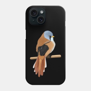 Bearded Reedling Bird Art Birdlover Birdwatcher Animal Phone Case