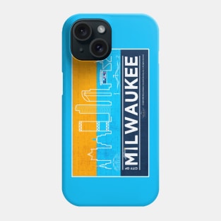 MKE Flag & City Skyline • Milwaukee, WI Phone Case