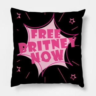 Free Britney Now #FreeBritney Pink Color Graphic Pillow