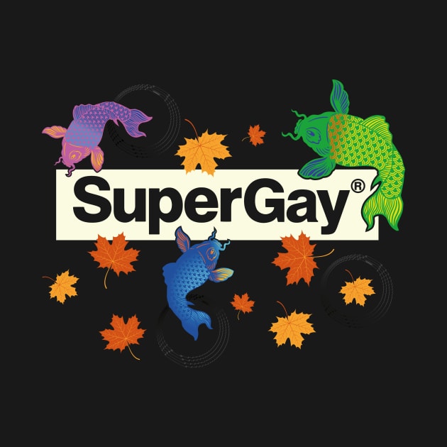 SuperGay branded (Koi fish Cream) by SuperGay Clothing