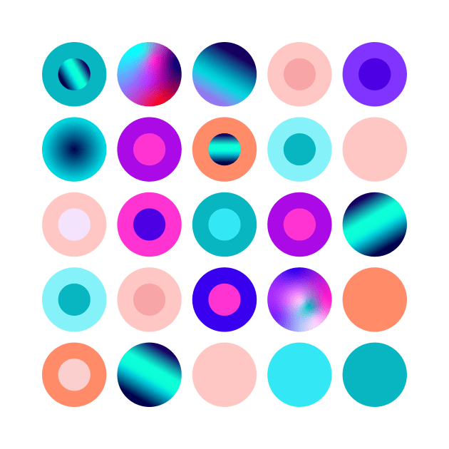 Shiny Holo, iridescent circles by IngaDesign