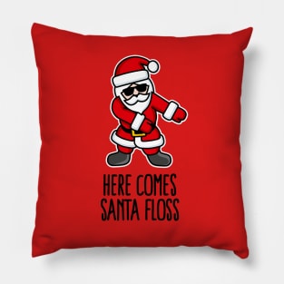 Here comes Santa Floss dance Flossing Santa Claus Pillow