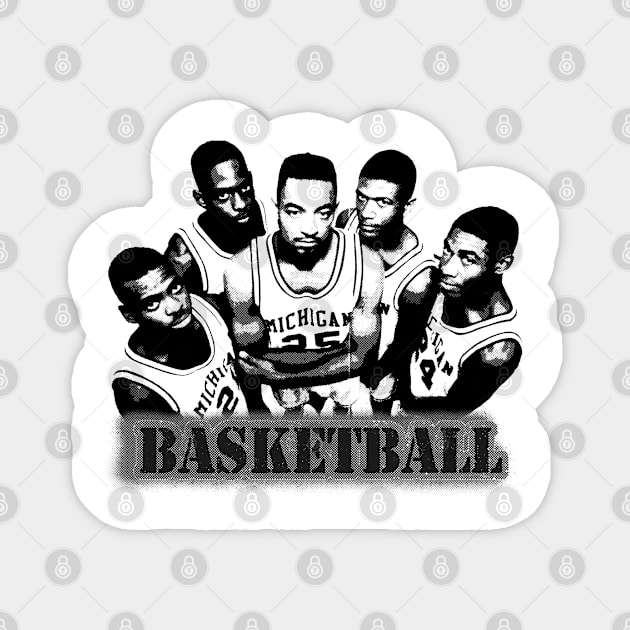 basketbal // michigan - basketbal team // on player Magnet by framehead