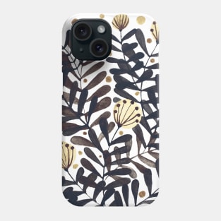 Flowers and foliage - neutral palette Phone Case