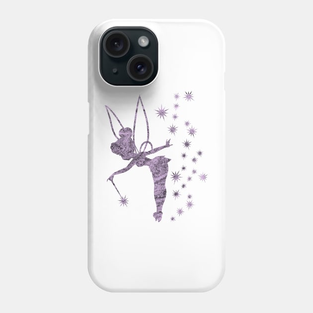 Purple Concrete Tinkerbell Ombre Sillhouette Phone Case by ijsw