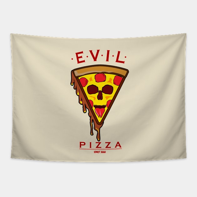 Evil Pizza Tapestry by Producer