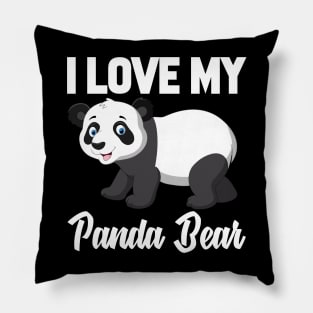 I Love My Panda Bear Pillow