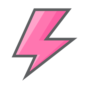 Pink Lighting Bolt Graphic Electric T-Shirt