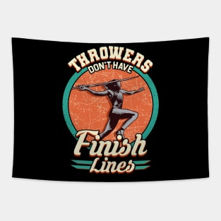 Throwers Don't Have Finish Lines Javelin Throwing Tapestry