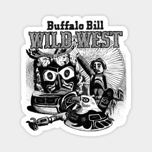 Buffalo Bill Wild West Western Robbery Cowboy Retro Comic Magnet