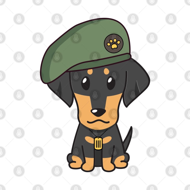 Green Beret Dachshund by Pet Station