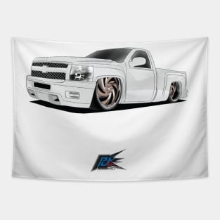 chevy silverado slammed truck Tapestry