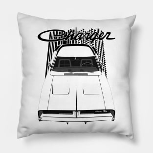 Charger 69 - Dark Transparent/Multi Color Pillow