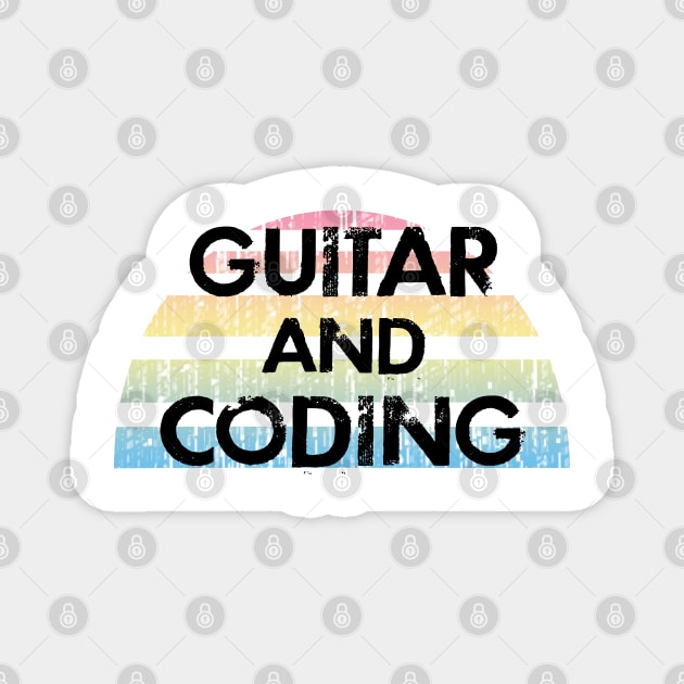 Guitar and coding. Funny programming quote. Badass coder. Coolest best most awesome programmer ever. Gifts for coders and music lovers. Coding humor Magnet by BlaiseDesign