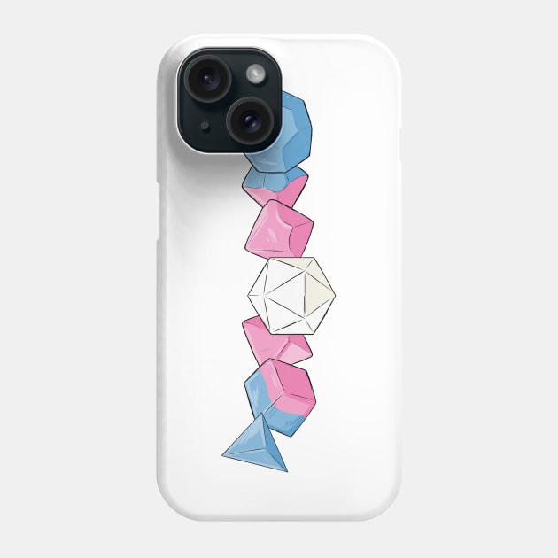 Pride Dice Trans Transgender Phone Case by DnDoggos